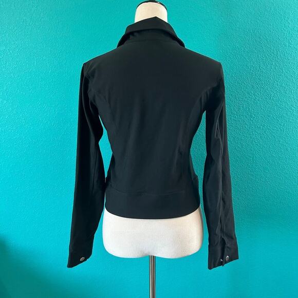Nike Black Dri-Fit Bropped Jacket Full Zip Performance Running Sports Size S 4-6 - Picture 2 of 3